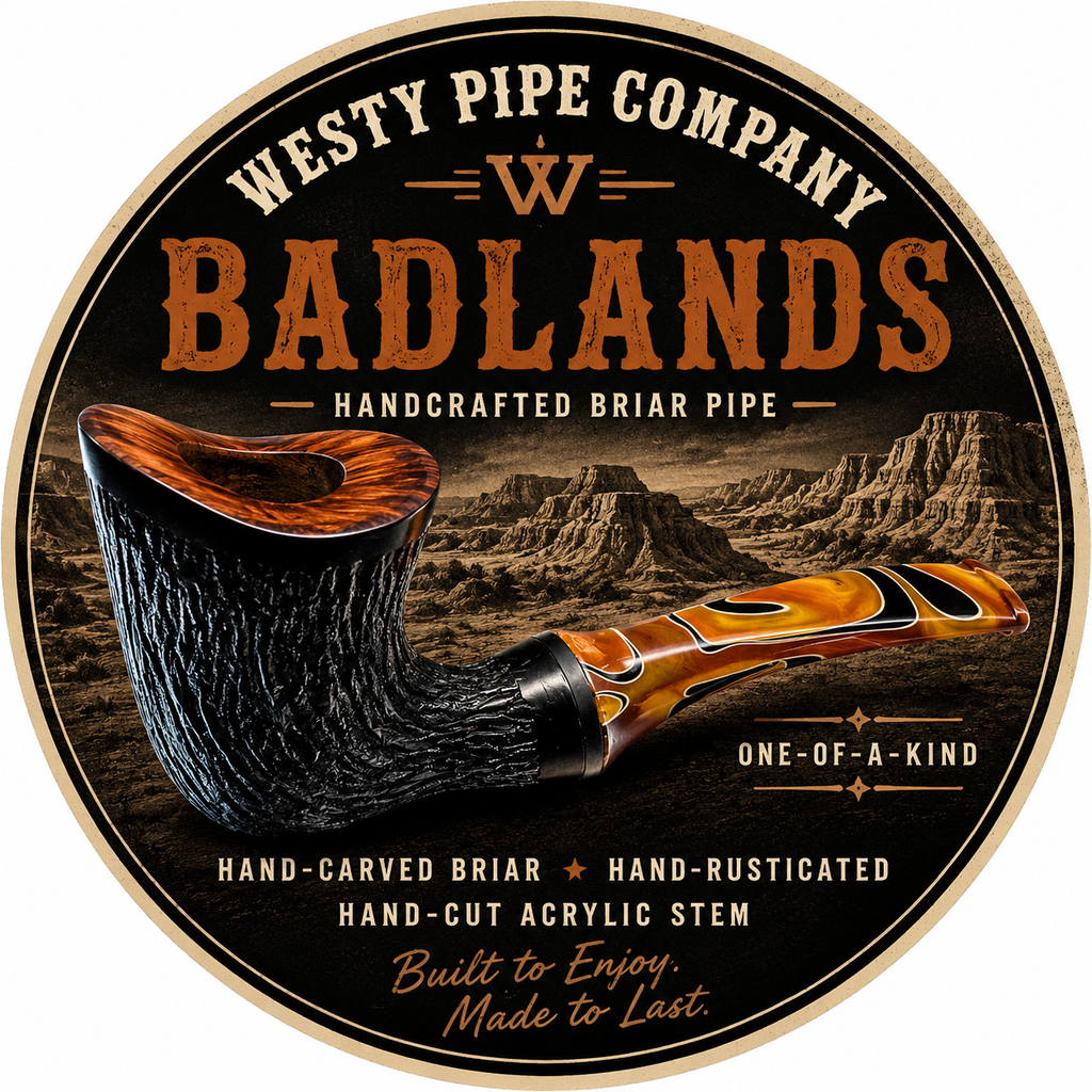 STURGIS READY-The Badlands!!!  HANDCRAFTED rusticated one of a kind artesian pipe